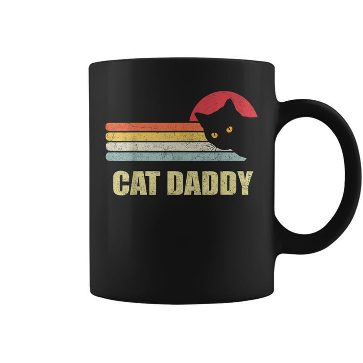 Mens Cat Daddy Funny Vintage Style Cat Retro Distressed  Coffee Mug
