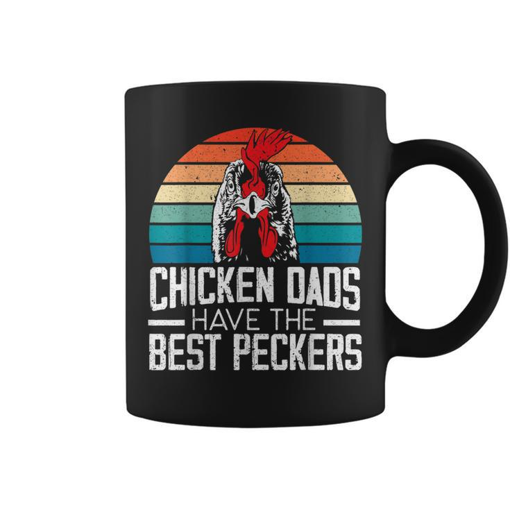 Mens Chicken Dads Have The Best Peckers Farmer Dad Fathers Day  Coffee Mug