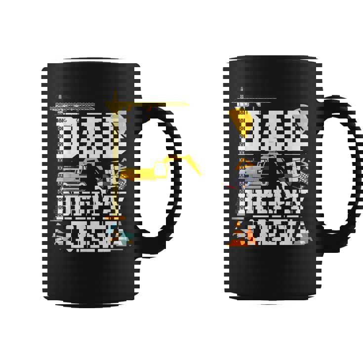 Mens Dad Birthday Crew Shirt Gift Construction Birthday Party  Coffee Mug