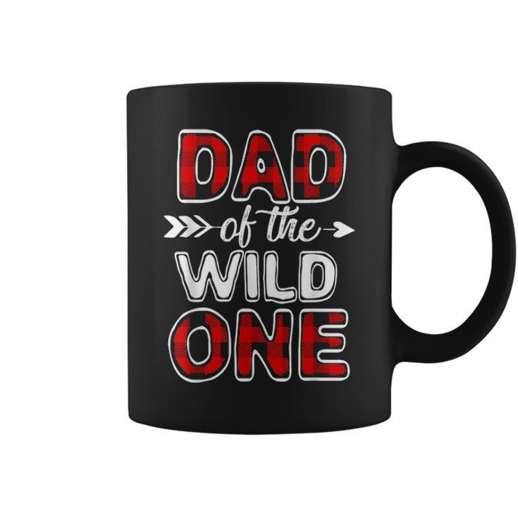 Mens Dad Of The Wild One Buffalo Plaid Fathers Day Gift Coffee Mug