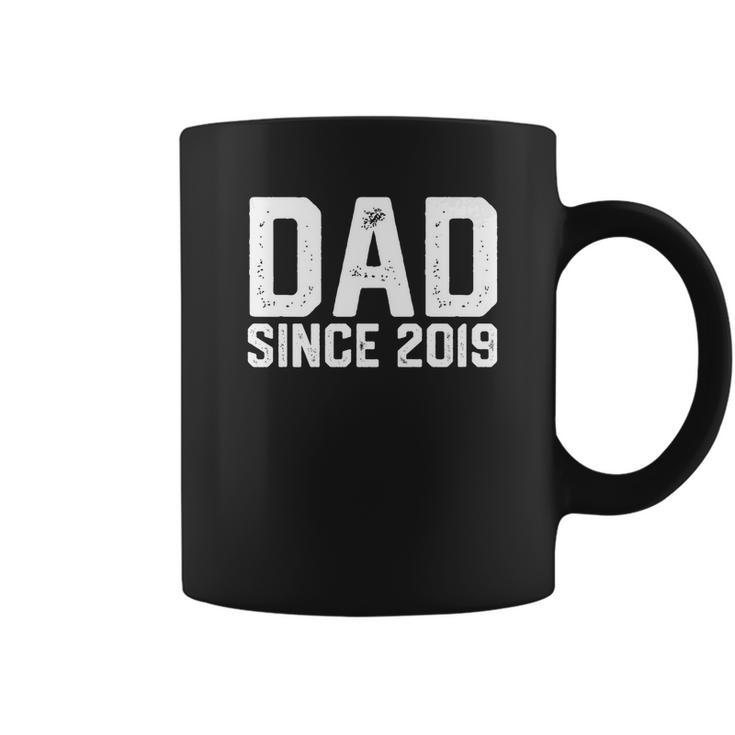Mens Dad Since 2019 New First Time Fathers Day Gift Men Coffee Mug