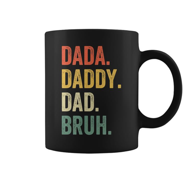 Mens Dada Daddy Dad Bruh Fathers Day Funny Dad Life Vintage Coffee Mug