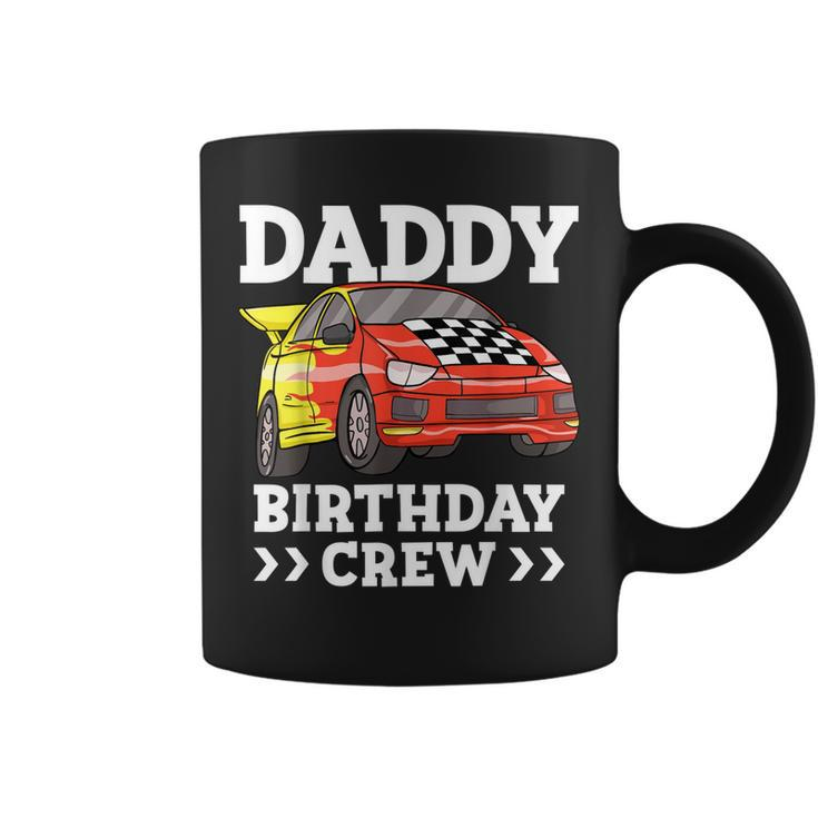 Mens Daddy Birthday Crew Race Car Racing Car Driver Papa Dad  Coffee Mug