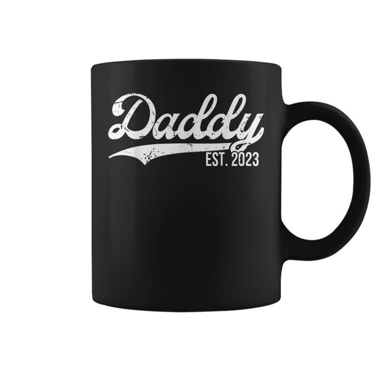 Mens Daddy Est 2023 Pregnancy Announcement Soon To Be Promoted  Coffee Mug