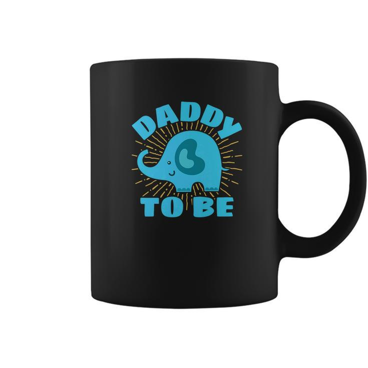 Mens Daddy To Be Elephant Blue Gender Reveal Baby Shower Coffee Mug