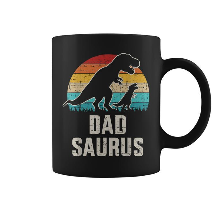 Mens Dadsaurus Dad Dinosaur Vintage For Fathers Day  Coffee Mug