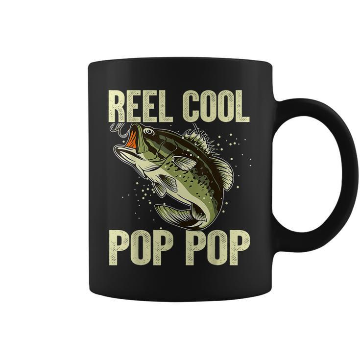 Mens Fathers Day  Reel Cool Pop Pop Fishing Fathers Dad  Coffee Mug