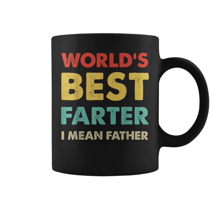 Mens Fathers Day Retro Dad Worlds Best Farter I Mean Father  Coffee Mug
