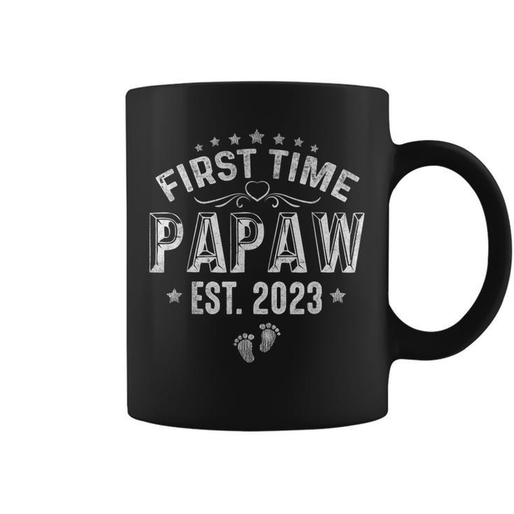 Mens First Time Papaw Est 2023 Fathers Day Soon To Be Papaw  Coffee Mug