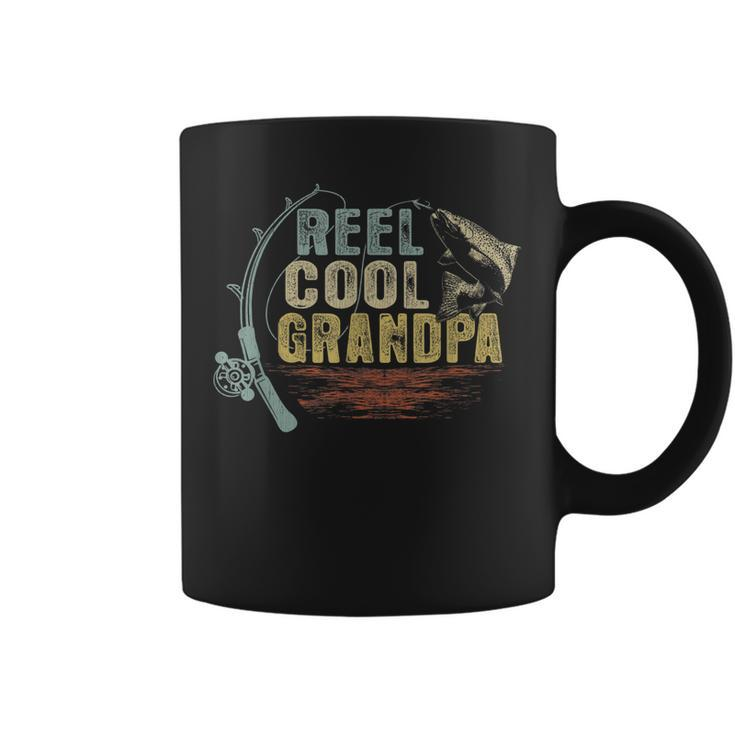 Mens Funny Fishing  Vintage Reel Cool Grandpa  Coffee Mug