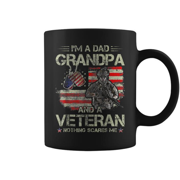 Mens Funny Im A Dad Grandpa Veteran Us Dad Gift Fathers Day  Coffee Mug