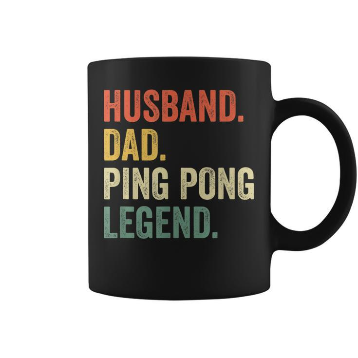 Mens Funny Ping Pong Husband Dad Table Tennis Legend Vintage  Coffee Mug
