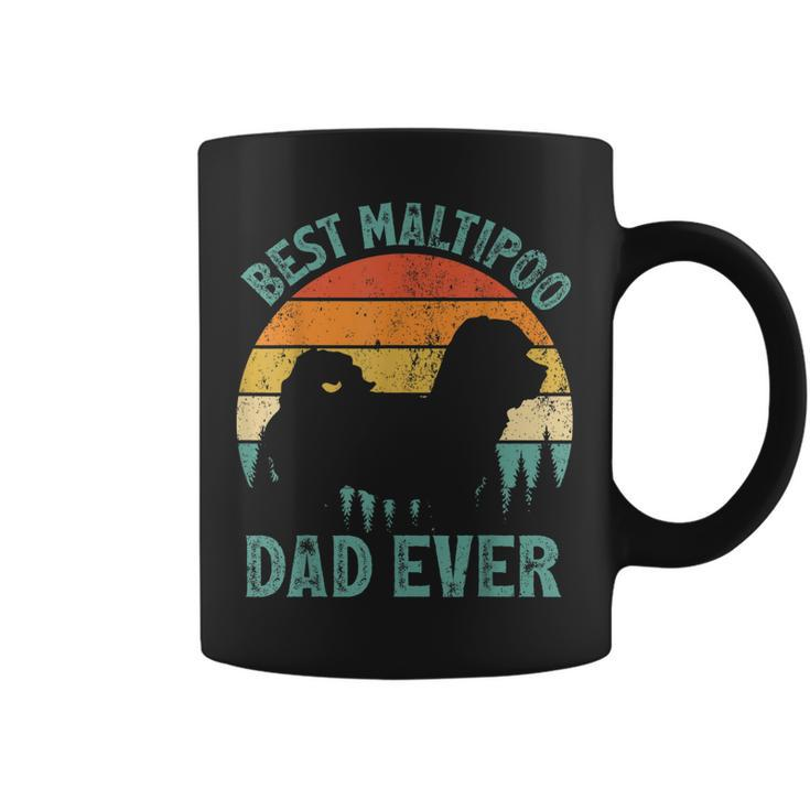 Mens Funny Vintage Best Maltipoo Dad Ever Fathers Day  Coffee Mug