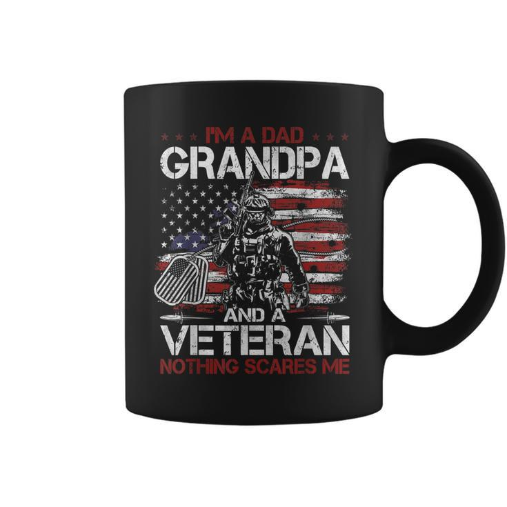 Mens Grandpa  For Men Fathers Day Im A Dad Grandpa Veteran  Coffee Mug