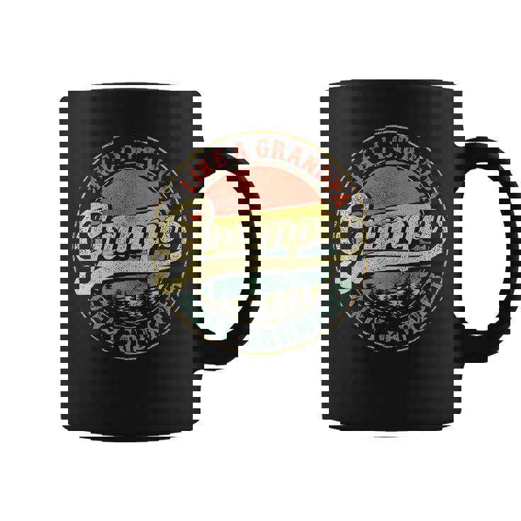 Mens Grumpa Like A Grandpa Only Grumpier Retro Grumpa Definition  Coffee Mug