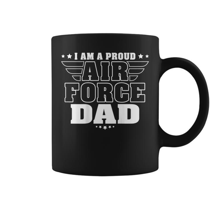 Mens I Am A Proud Air Force Dad Patriotic Pride Military Father  Coffee Mug