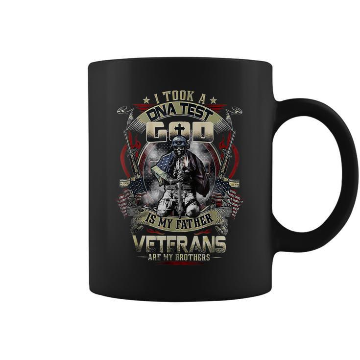 Mens I Took A Dna Test God Is My Father Veterans Brothers  Coffee Mug