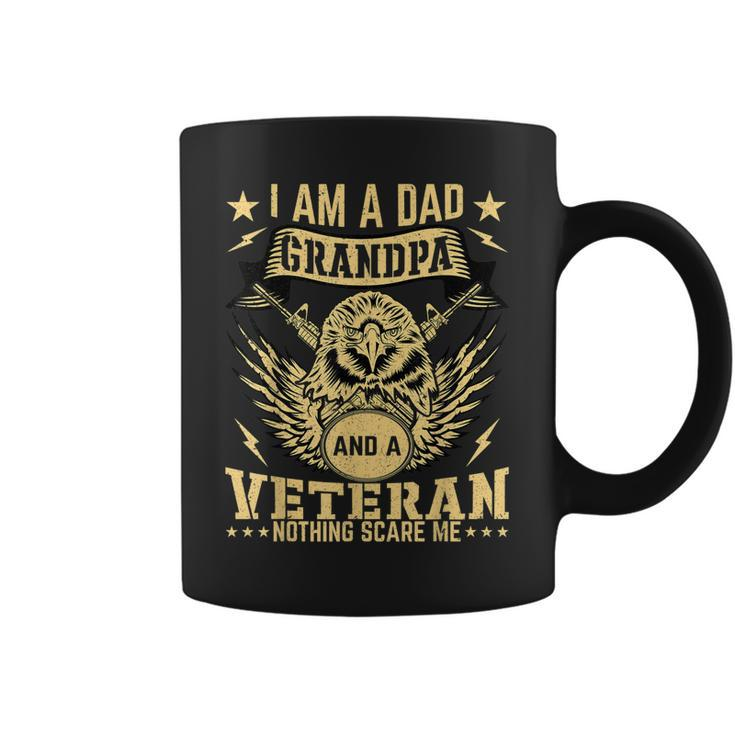 Mens Im A Dad Grandpa And A Veteran Nothing Scares Me Father Day  Coffee Mug