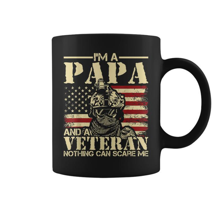 Mens Im A Papa And A Veteran - Patriotic Usa American Flag  Coffee Mug