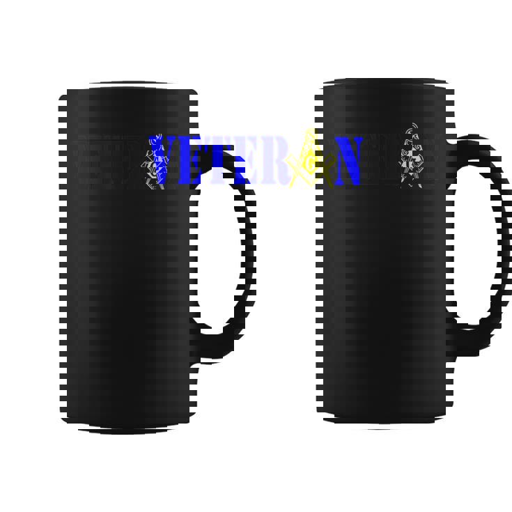 Mens Masonic Military Veteran Mason Square And Compass Freemason Coffee Mug