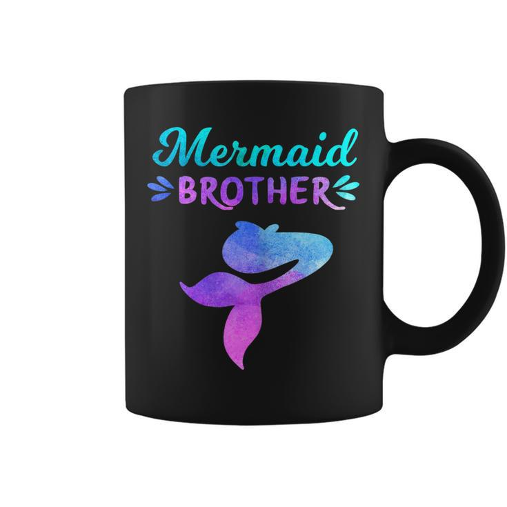 Mens Mermaid Brother Mermaid Birthday Party Shirts Coffee Mug