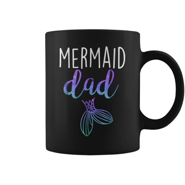 Mens Mermaid Dad Mermaid Birthday Party Shirt Coffee Mug