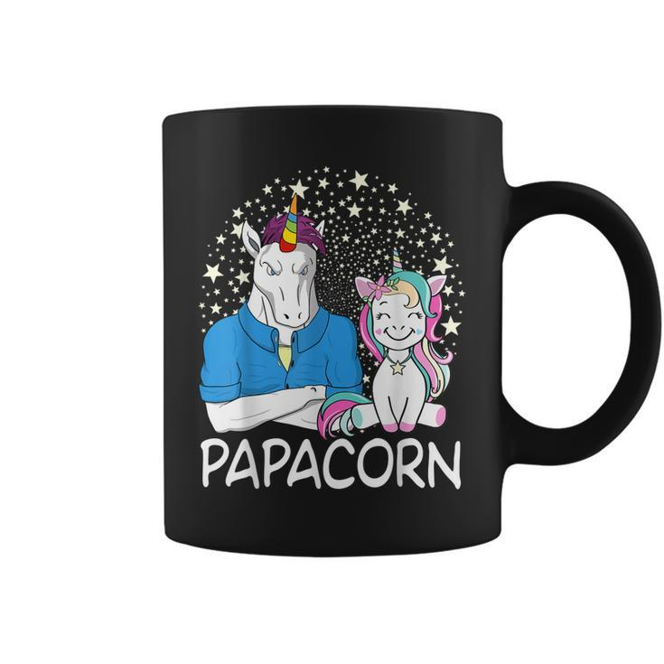 Mens Papacorn Unicorn Dad And Baby Daddy Fathers Day  Coffee Mug