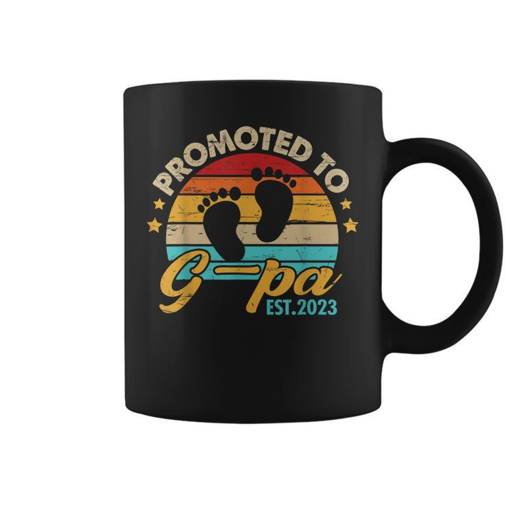 Mens Promoted To G Pa 2023 Fathers Day Funny First Time Dad  Coffee Mug