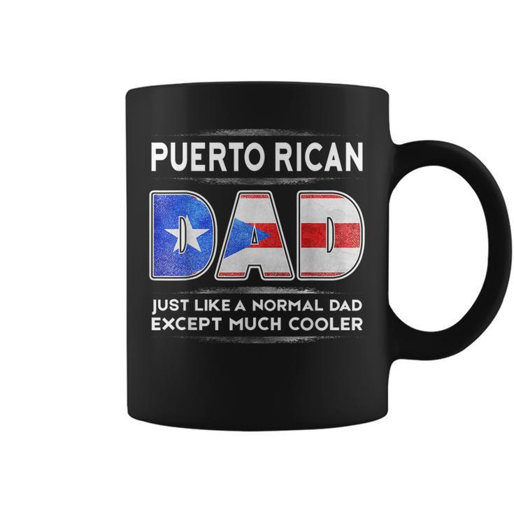 Mens Puerto Rican Dad Is Much Cooler Fathers Day  Flag Coffee Mug