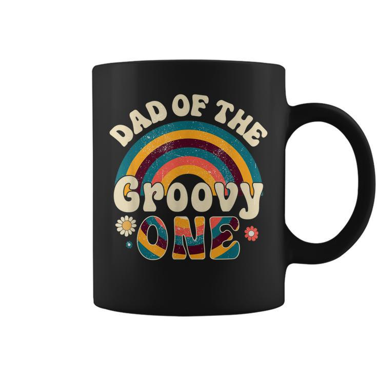 Mens Retro Groovy Daddy Matching Family 1St Birthday Party  Coffee Mug