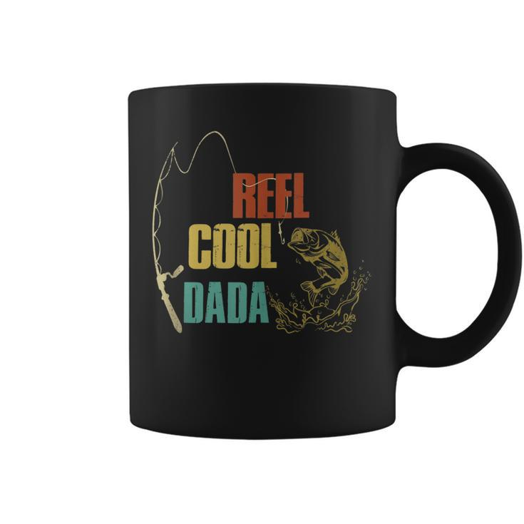 Mens Retro Reel Cool Dada Fathers Day Fishing Fisher  Coffee Mug