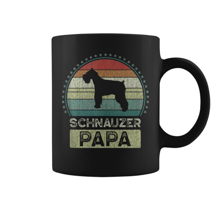Mens Schnauzer Papa Fathers Day Dad Grandfather Mini Schnauzie  Coffee Mug