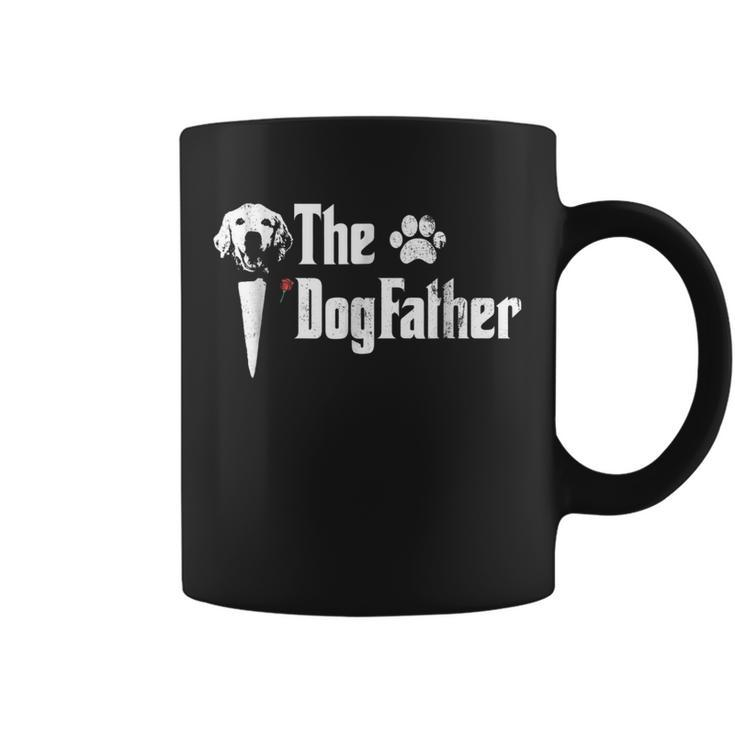 Mens The Dogfather Golden Retriever Dog Dad Tshirt Fathers Day Coffee Mug