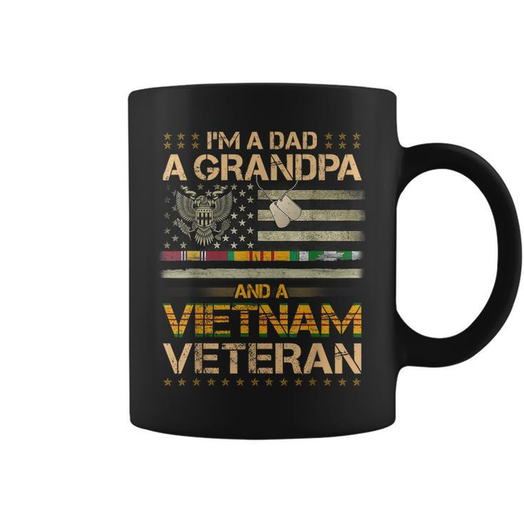 Mens Veterans Day Im A Dad A Grandpa And A Vietnam Veteran  Coffee Mug