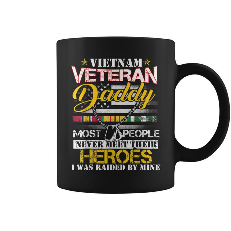 Mens Vietnam Veteran Daddy Raised By My Hero - Veteran Day  Coffee Mug