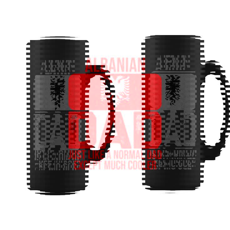 Mens Vintage Albanian Dad Albania Flag Design Fathers Day  Coffee Mug