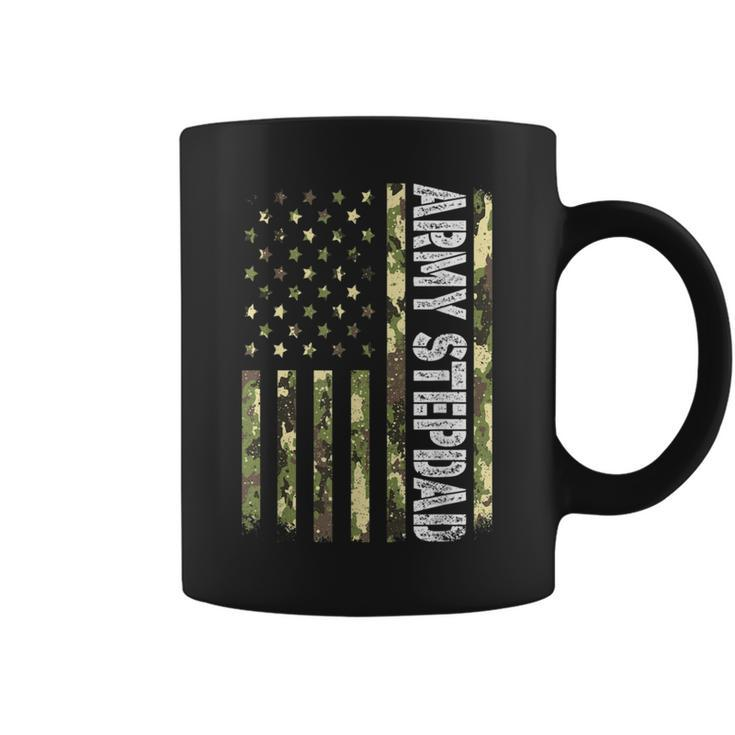 Mens Vintage Army Stepdad Usa Flag Camouflage Father’S Day  Bbmtswy Coffee Mug