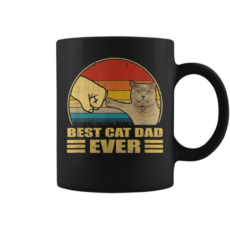 Mens Vintage Best Cat Dad Ever Bump Fit Funny Cat Lover Gift  Coffee Mug