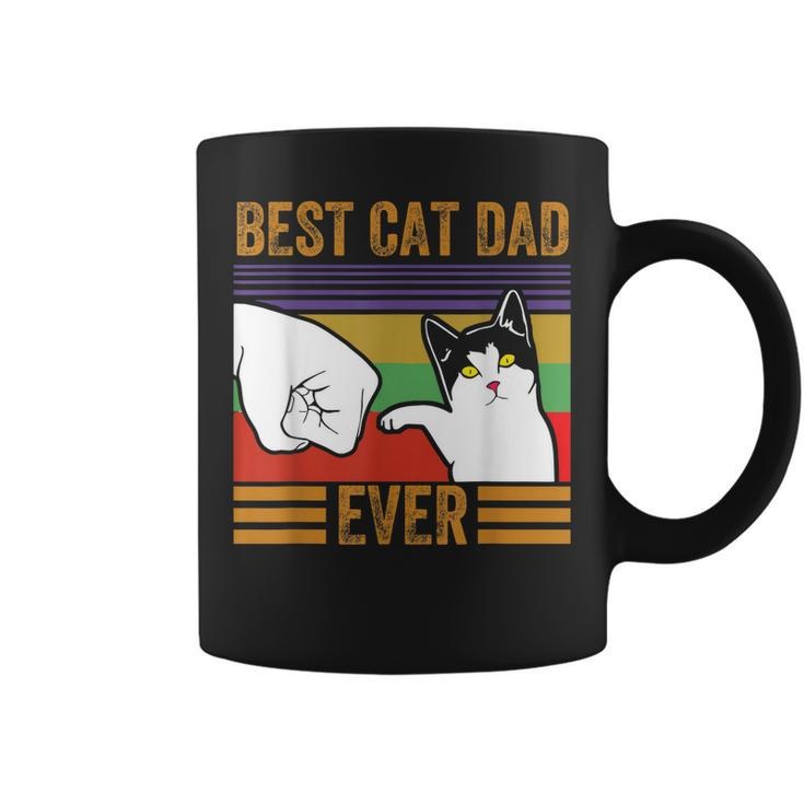Mens Vintage Best Cat Dad Ever Men Bump Fit Fathers Day Gift  Coffee Mug