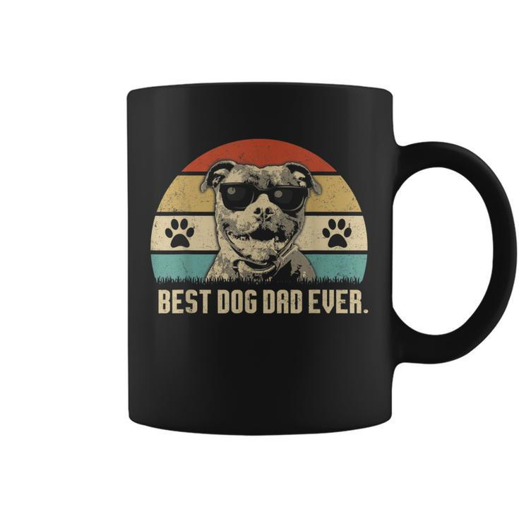 Mens Vintage Best Pitbull Dog Dad Ever  Fathers Day  Coffee Mug