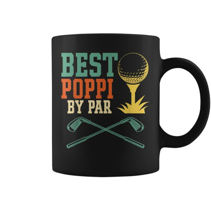 Mens Vintage Best Poppi By Par Disc Golf Gift Dad Fathers Papa  Coffee Mug
