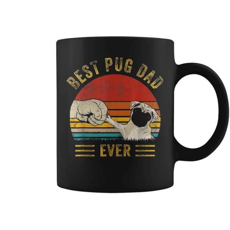Mens Vintage Best Pug Dad Ever Funny Pug Daddy Fathers Day Gifts Coffee Mug