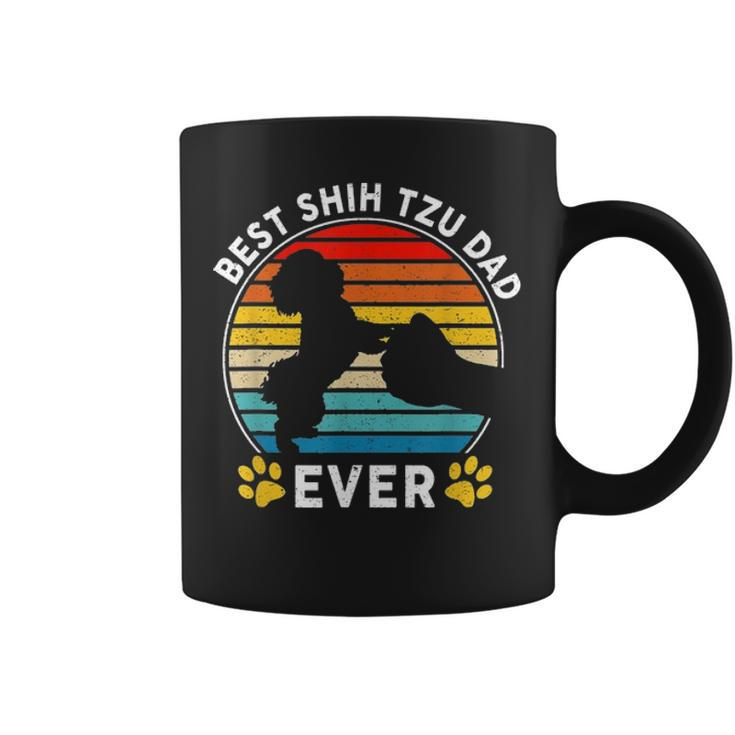 Mens Vintage Best Shih Tzu Dog Dad Ever Fathers Day Gifts Coffee Mug