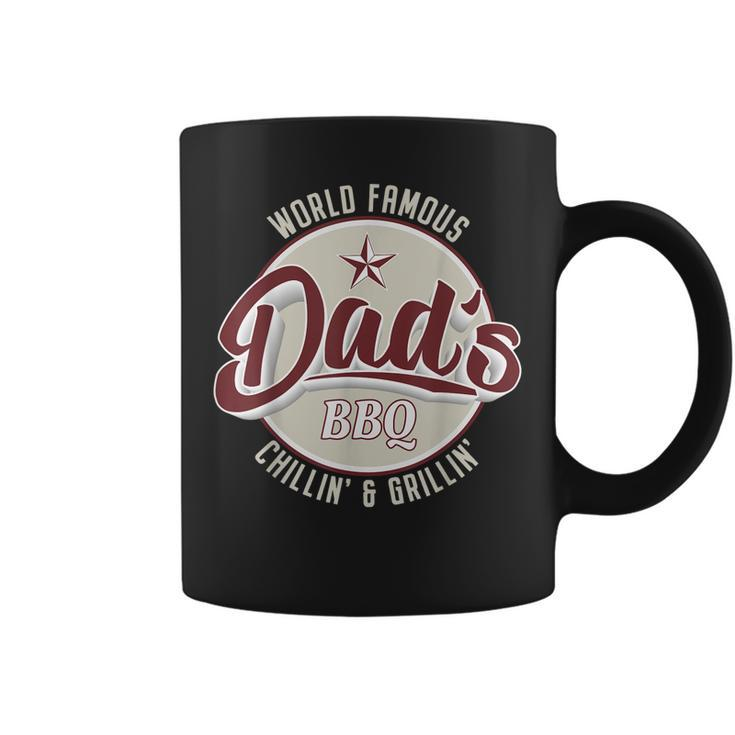 Mens Vintage Dads Bbq Chilling And Grilling Fathers Day  Coffee Mug