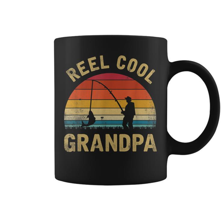 Mens Vintage Reel Cool Grandpa Fish Fishing Shirt Fathers Day Gi Coffee Mug