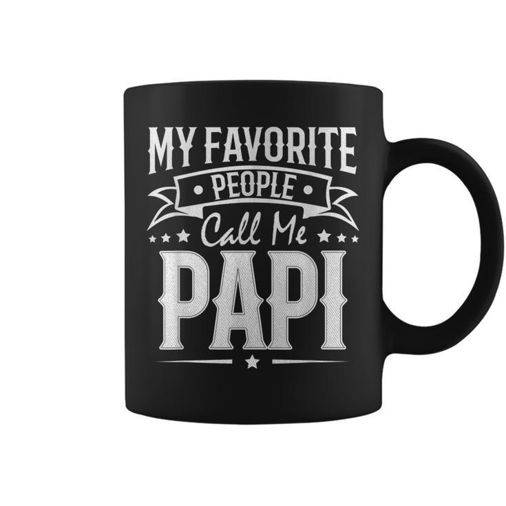 Mens Womens My Favorite People Call Me Papi Vintage  Coffee Mug
