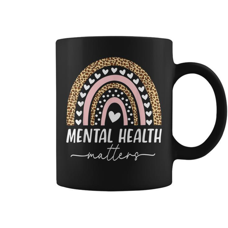Mental Health Matters Human Brain Illness Awareness Rainbow  Coffee Mug