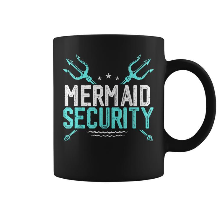Mermaid Security  Mermaid Dad Birthday Merdad  Coffee Mug