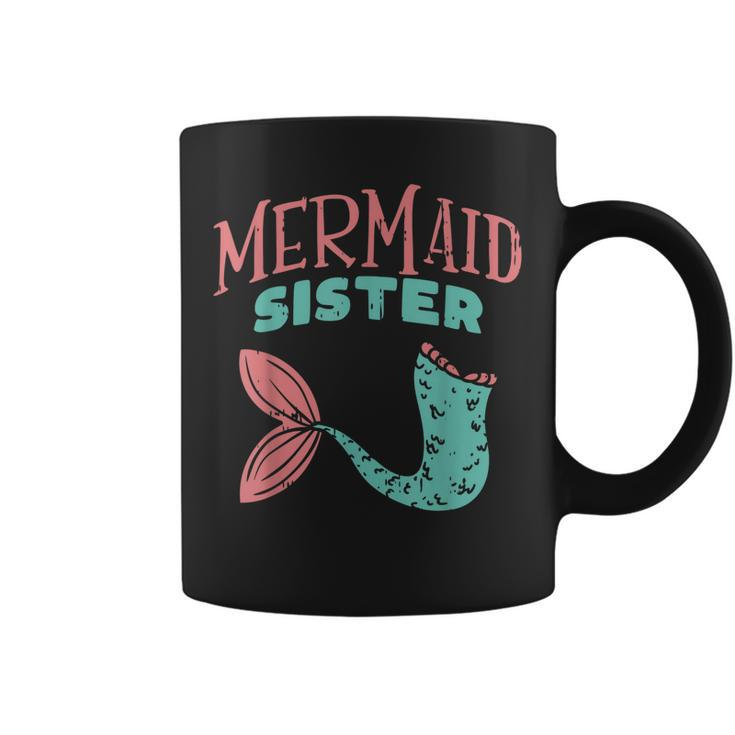 Mermaid Sister Fish Tail Sis Family Security Matching Gift Coffee Mug