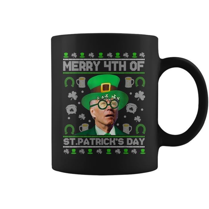 Merry 4Th Of St Patricks Day Joe Biden Leprechaun Hat Ugly  Coffee Mug